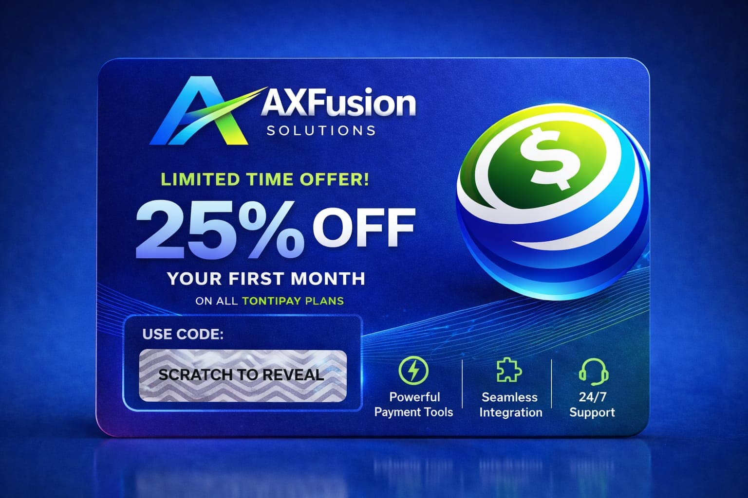 TontiPay launch promo card